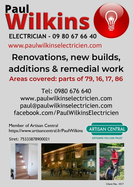 Paul Wilkins Electrician France